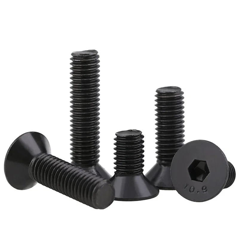 M8 M10 M12 M16 M20 Black Grade 10.9 Steel Hex Hexagon Socket Head Flat Countersunk Allen Machine Screw Bolt
