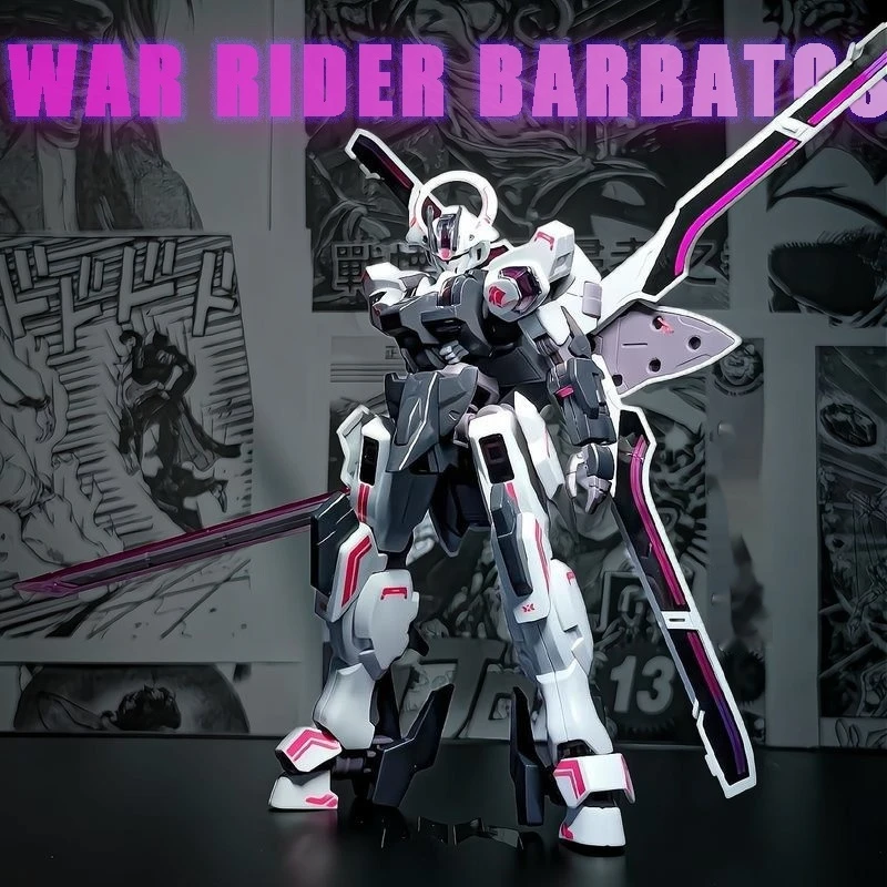 1/144 Hg War Rider Barbatos Red Heretic Anime Character Assembly Model Desktop Ornament Handmade Collection Toys Surprise Gifts