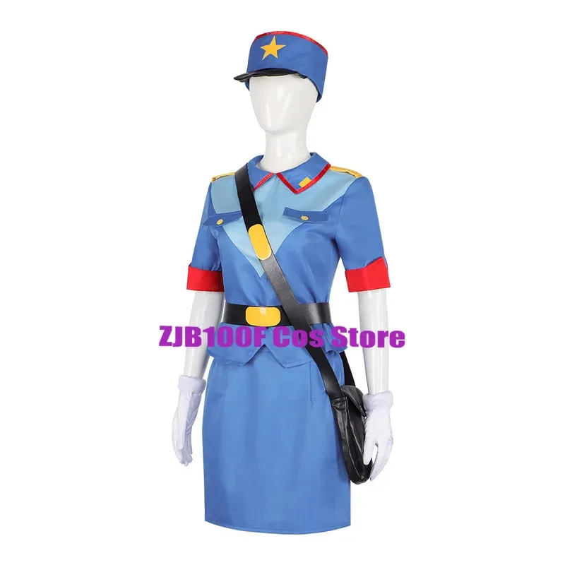 Anime Cosplay officer Jenny costume women sexy hat uniform dress set Halloween Christmas party girls woman police outfit