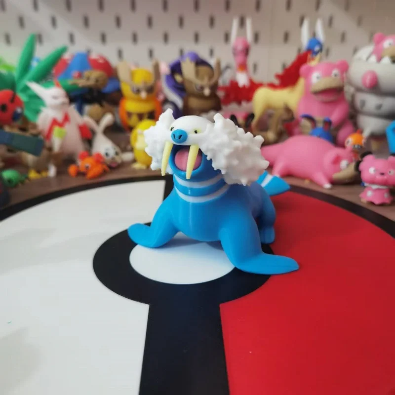 Anime Pokemon Spheal Walrein Sealeo Action Figure Proportion World 1:20 Diy 3D Druck Cartoon Charakter Statue Dekoration Spielzeug