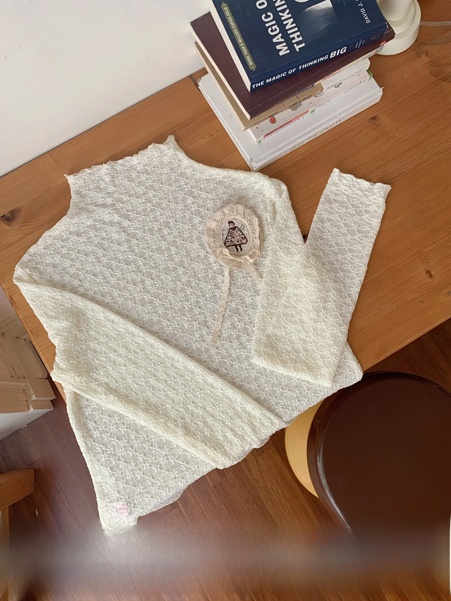 

Женская трикотажная базовая кофта Horide Map с длинным рукавом, кружевными вставками, высоким воротником, облегающая, универсальная, из нейлон-спандекс смеси