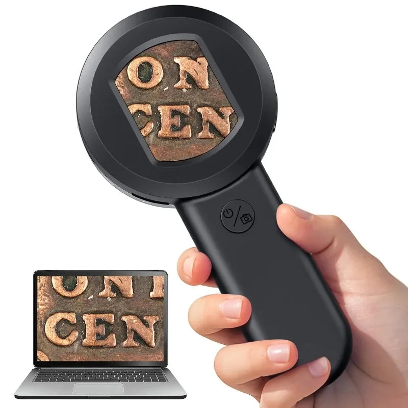 Hayve 2' Digital Microscope100X Magnifying Loupe with Light Coin Magnifier for Jewelers White And Purple Lights Pocket Trichome