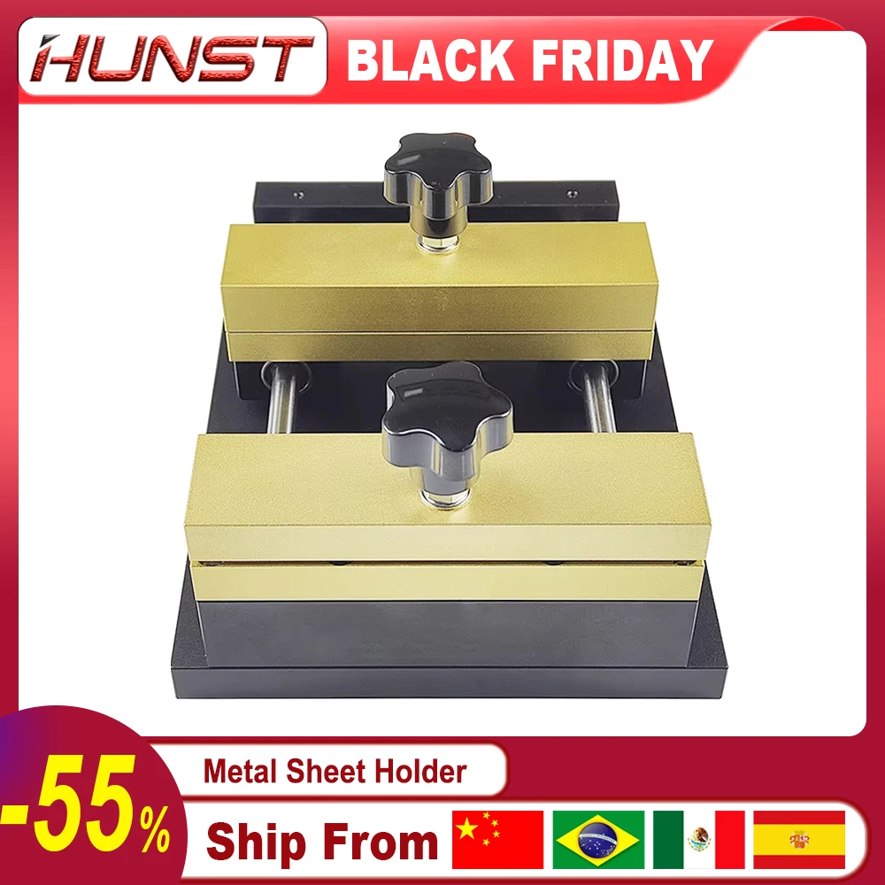 HUNST Metal Sheet Holder Marking Attechment Fixed Bracket Metal Fixture for Fiber Laser Engraving Machine Card Cutting