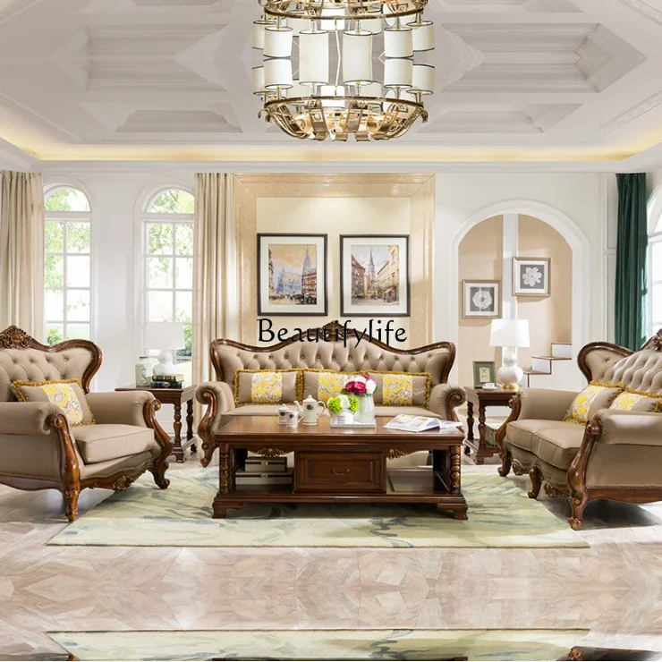 

yj7 American Style Solid Wood Coffee Table Living Room Pure Solid Wood European Style Coffee Table Sofa Side Table