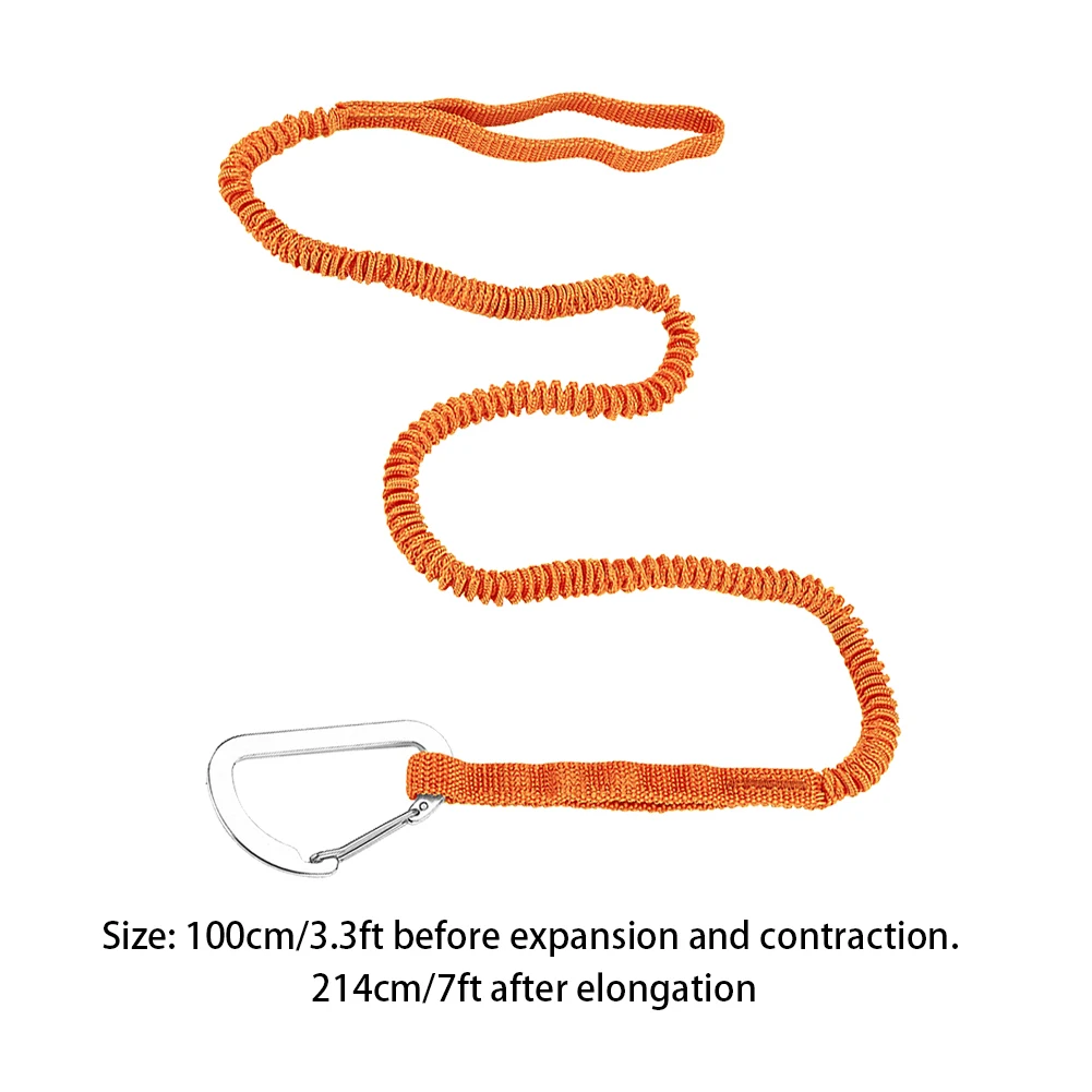 카약 패들 가죽 끈 조정 가능한 신축성 있는 스트랩 카누 낚시 보트용 신축성 있는 코일 끈 가죽 끈