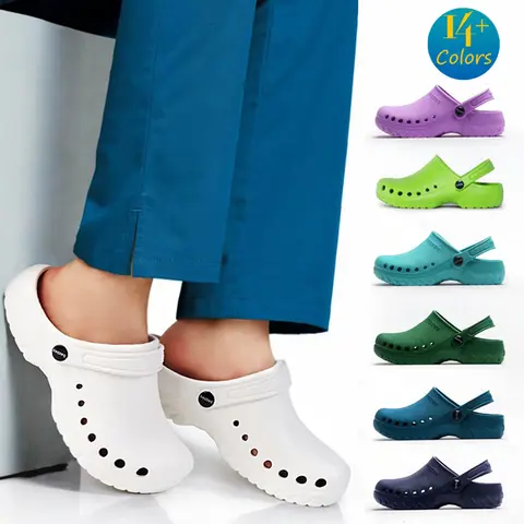 EVA Kadın Tıbbi Takunya Pet Hastane Hemşirelik Terlik 3 cm Platform Laboratuar Ayakkabıları Sessiz Nefes kaymaz Cerrahi Takunya ZAE1701