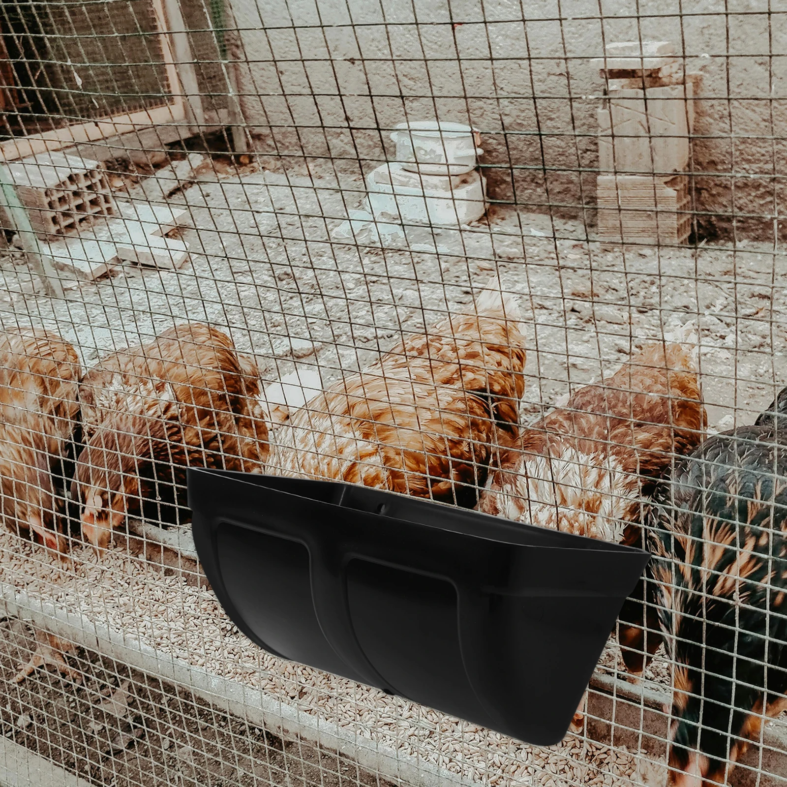 

2 Sets Automatic Feeder Poultry Chick Coop Feeding Container Chicken Food Animals Kit