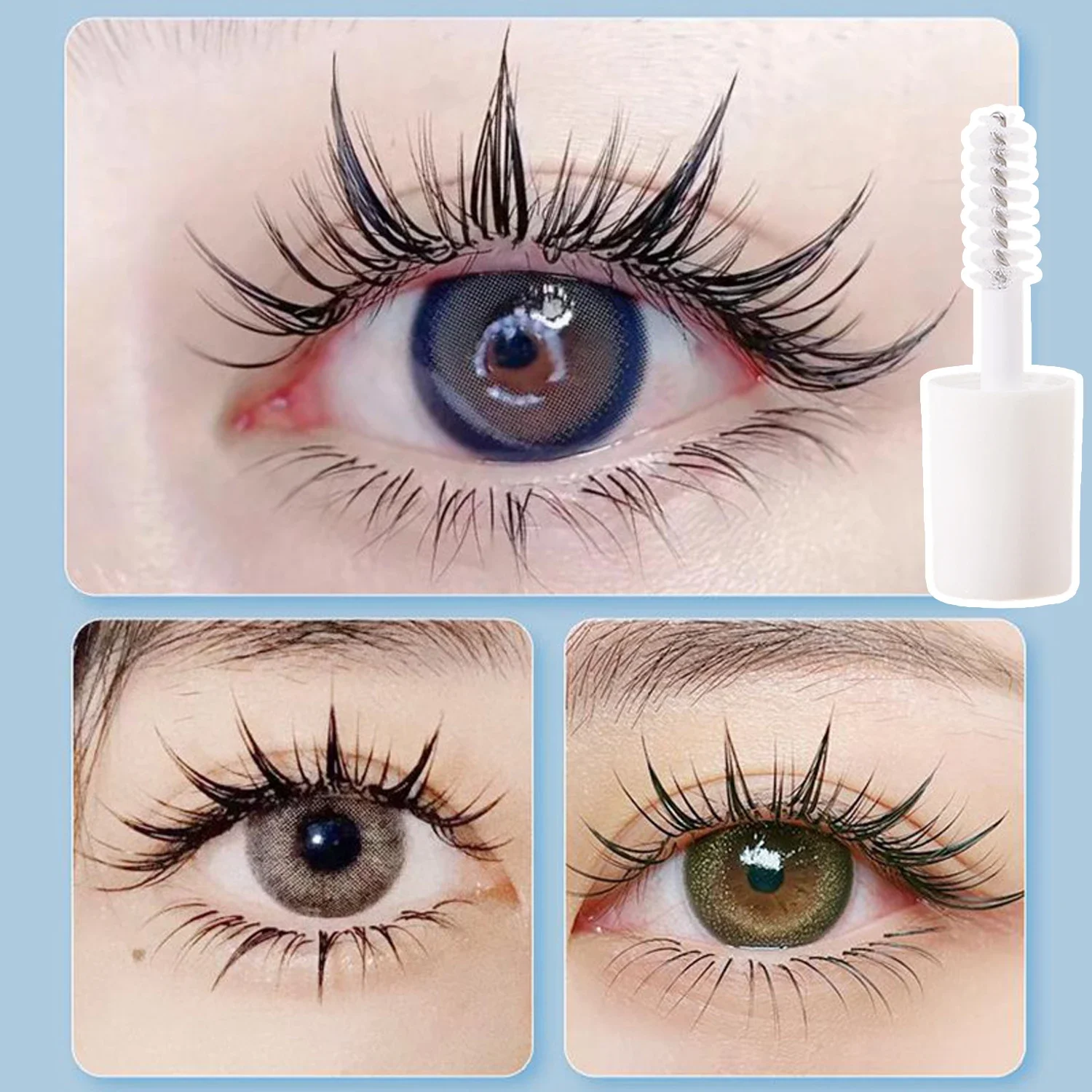 1/10pcs Eyelash การตั้งค่าเสื้อกันฝนโปร่งใสขนตาจัดแต่งทรงผมเจลกันน้ํายาวนานไม่ระคายเคือง Eyes Lashes แต่งหน้า