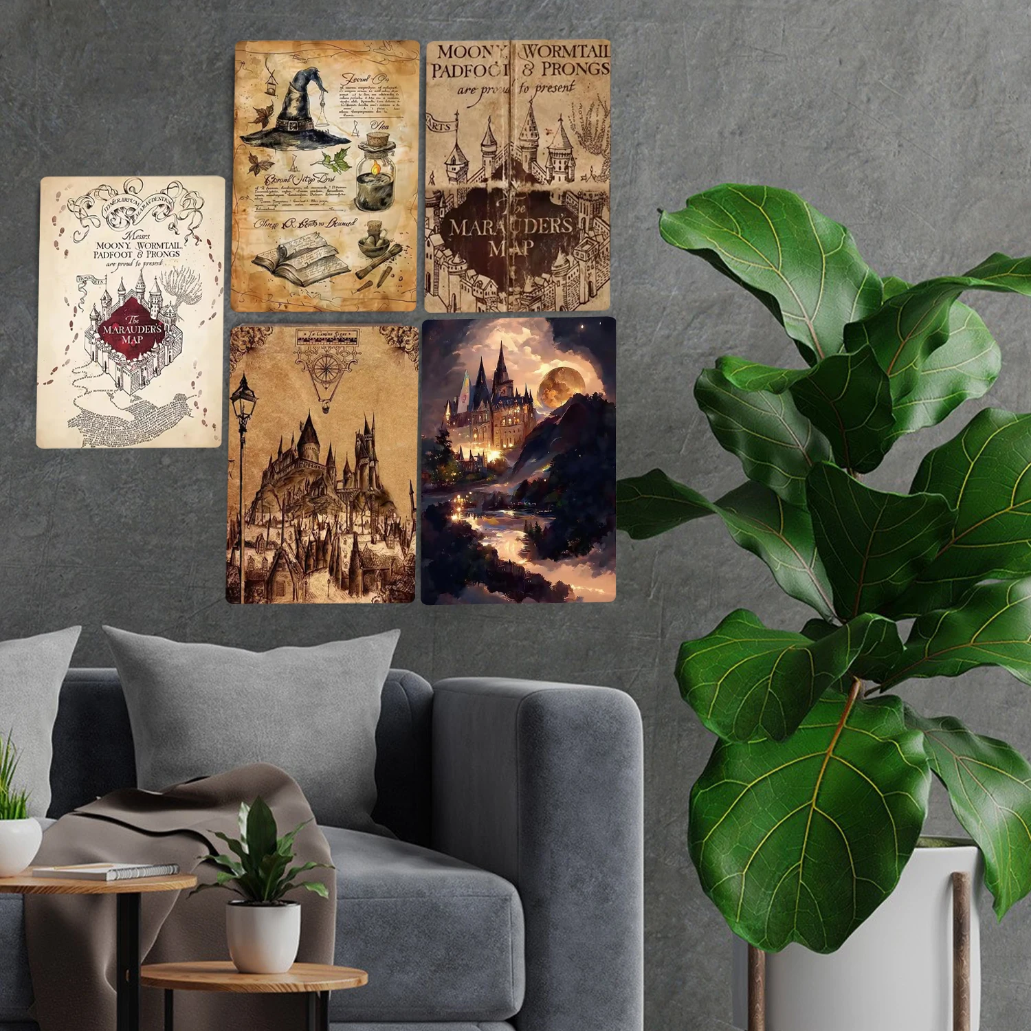 1pc Harry Potter Magical College Metal Tin Signs Plaque Wall Decoration Vintage Art Poster Iron Painting for Man Cave Home Cafe