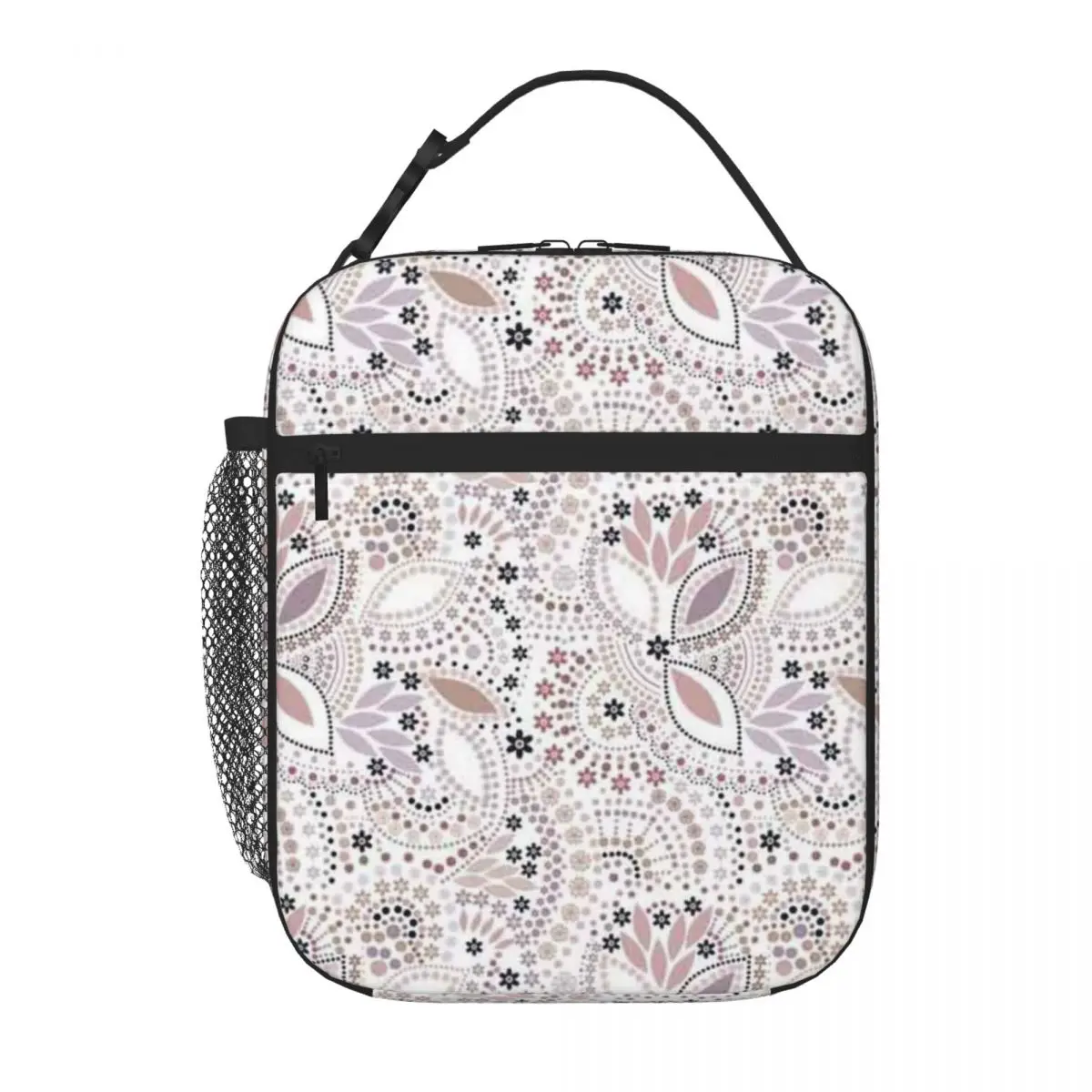 Bestselling Retro Polka Dot Geometric Foldable Lunch Bag Newborn Food Storage Carry Lunch Bag