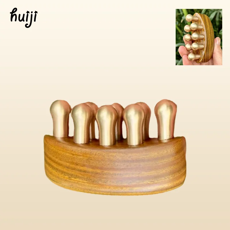 

Body fascia tool brass green sandalwood deep fascia meridian brush, coffee bean massage brush relaxation therapy