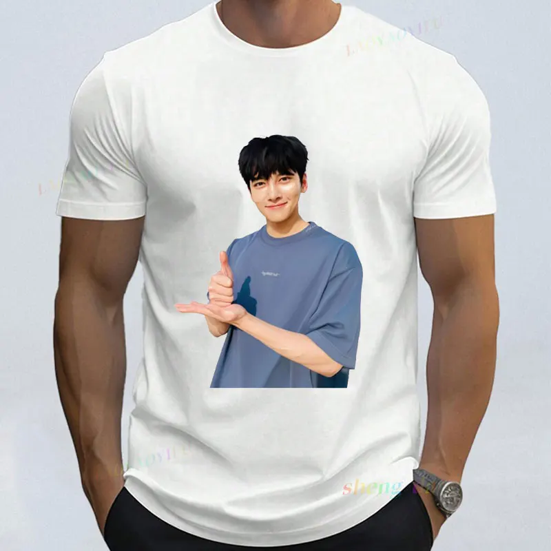 Playera Ji Chang Wook Y2K Clothes Men Women T Shirt South Korea Korean Actor Asian  K Pop Graphic Tee