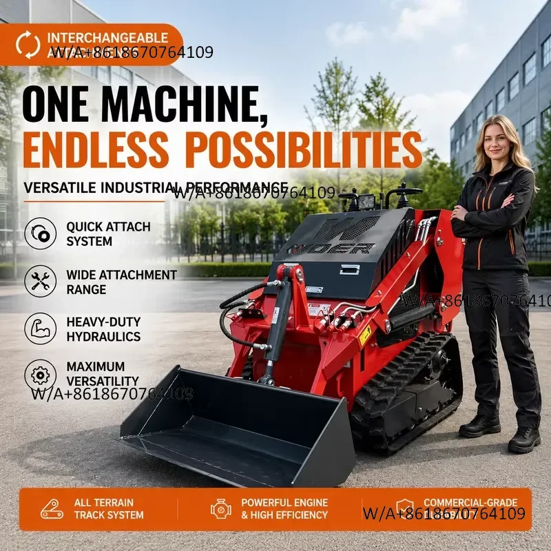 Hot Seller Compact T460 Tracked Mini Skid Steer Loader 300kg Capacity 1040mm Width Utility Loader for Narrow Space