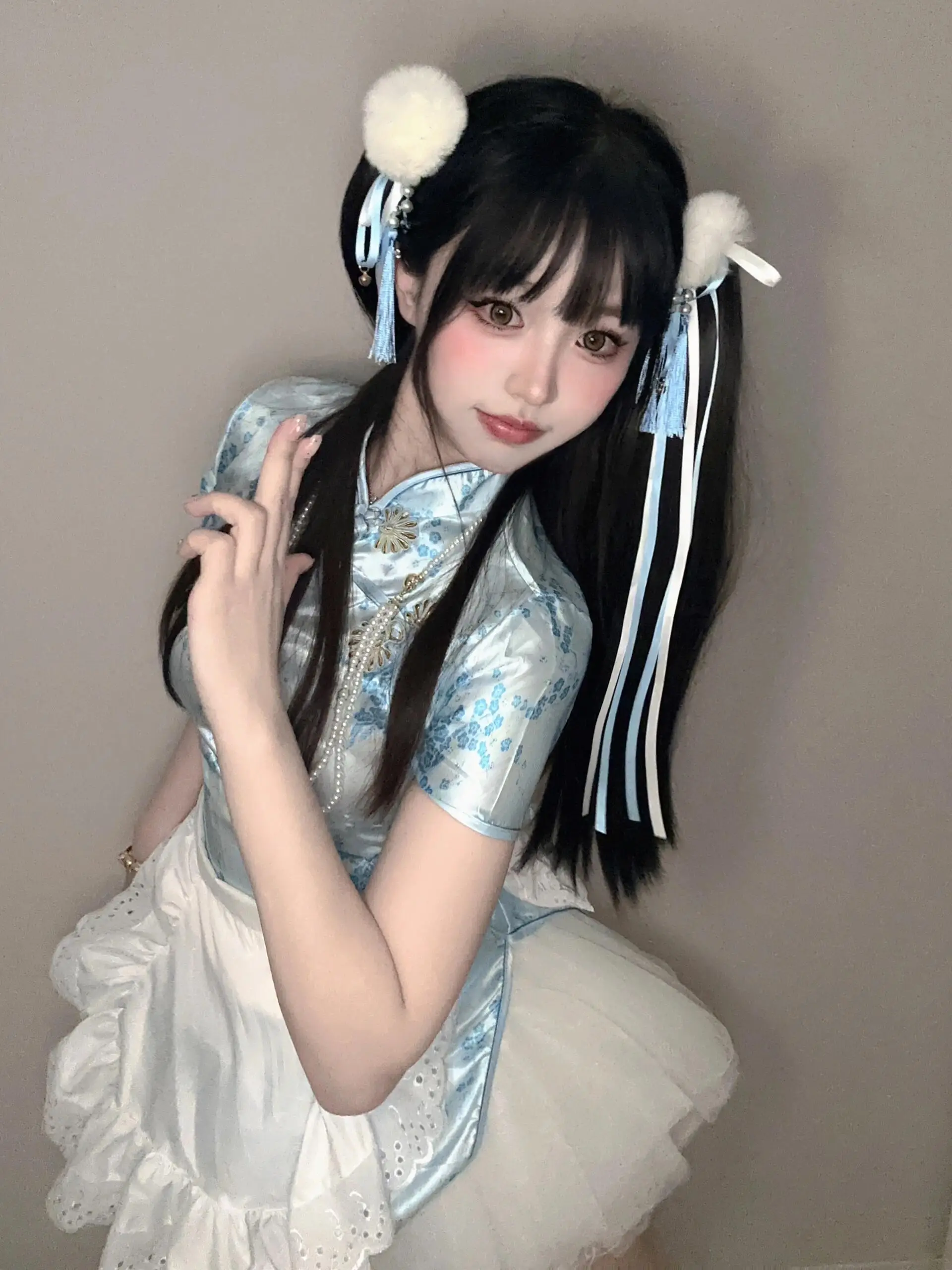 

New Chinese Sle Dr loween Cisas Cosplay orm Soft Girl Maid Skirt ort Daily Wear