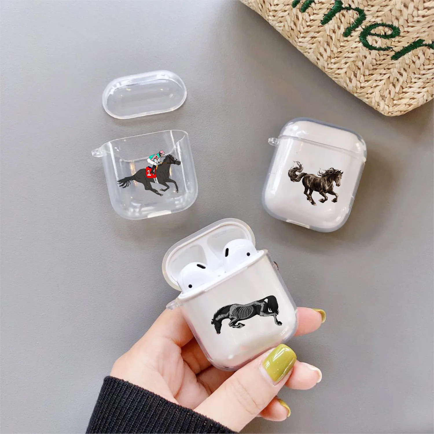 

Frederik The Great beauty horse Fashion Clear silicone For AirPod Pro 2 Cases For Airpods Charging Box For AirPods1 2 3 4 Fundas