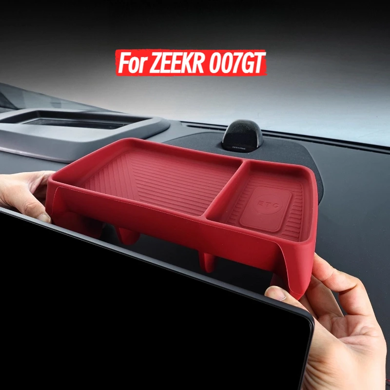 

For ZEEKR 007GT Storage Box After Screen Silicone Material Glue-free Central Control Navigation Screen Etc Storage Box