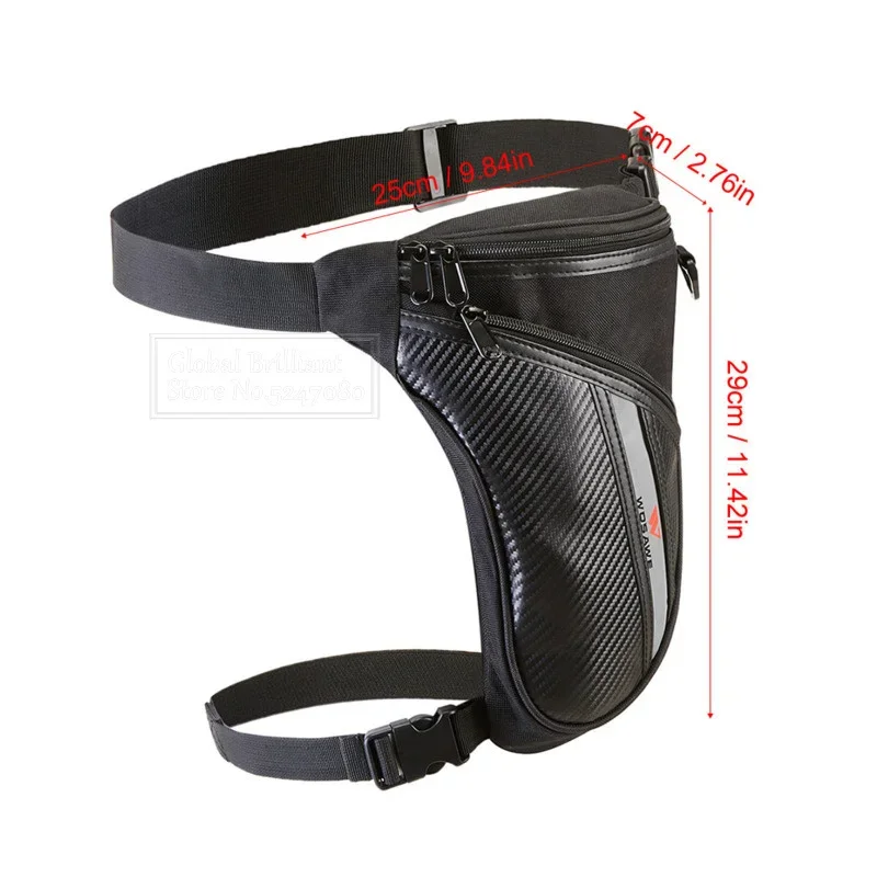 Impermeável Motorcycle Leg Bag, Cair Drop, Coxa e Hip Bum Belt, Fanny Rider, Viagens ao ar livre, Moto Pocket, Motocross