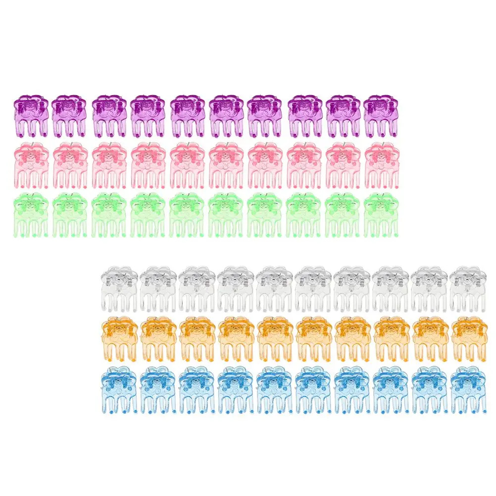 

120 Pcs chid Clips Plastic Flower Shaped Plants Hook Colorful Vines Fixation Garden Gardening Plant Support Stems Branches