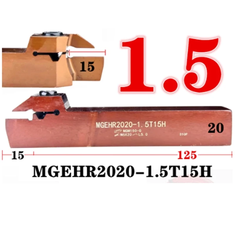 MGEHR2020 Premium Spring steel  cutting tool holder MGEHR external Grooving turning rod MGEHR2020 1.5mm 2mm 3mm 4mm 5mm