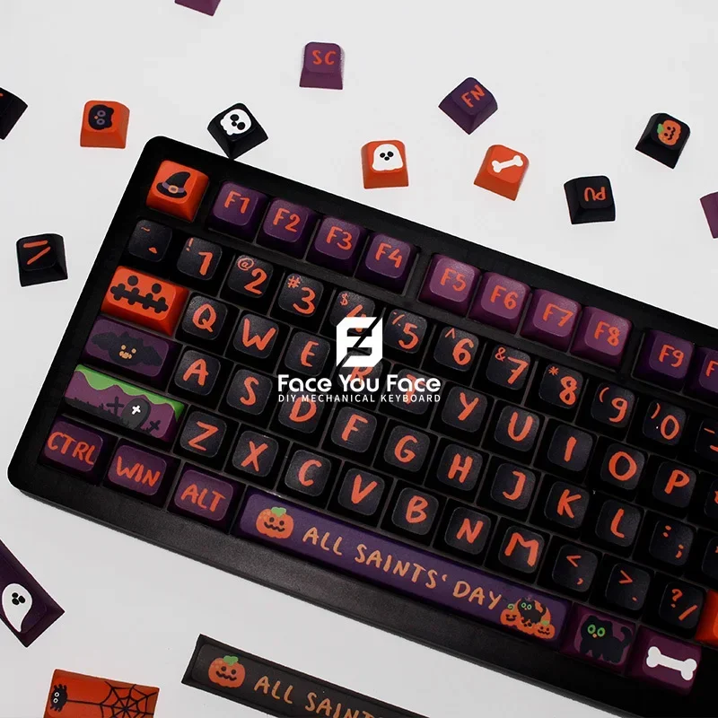 All Saints' Day PBT Keycap XDA Profile 135 Keys Sublimated Personalized Key Caps for Cherry MX Switch Game Mechanical Keyboard