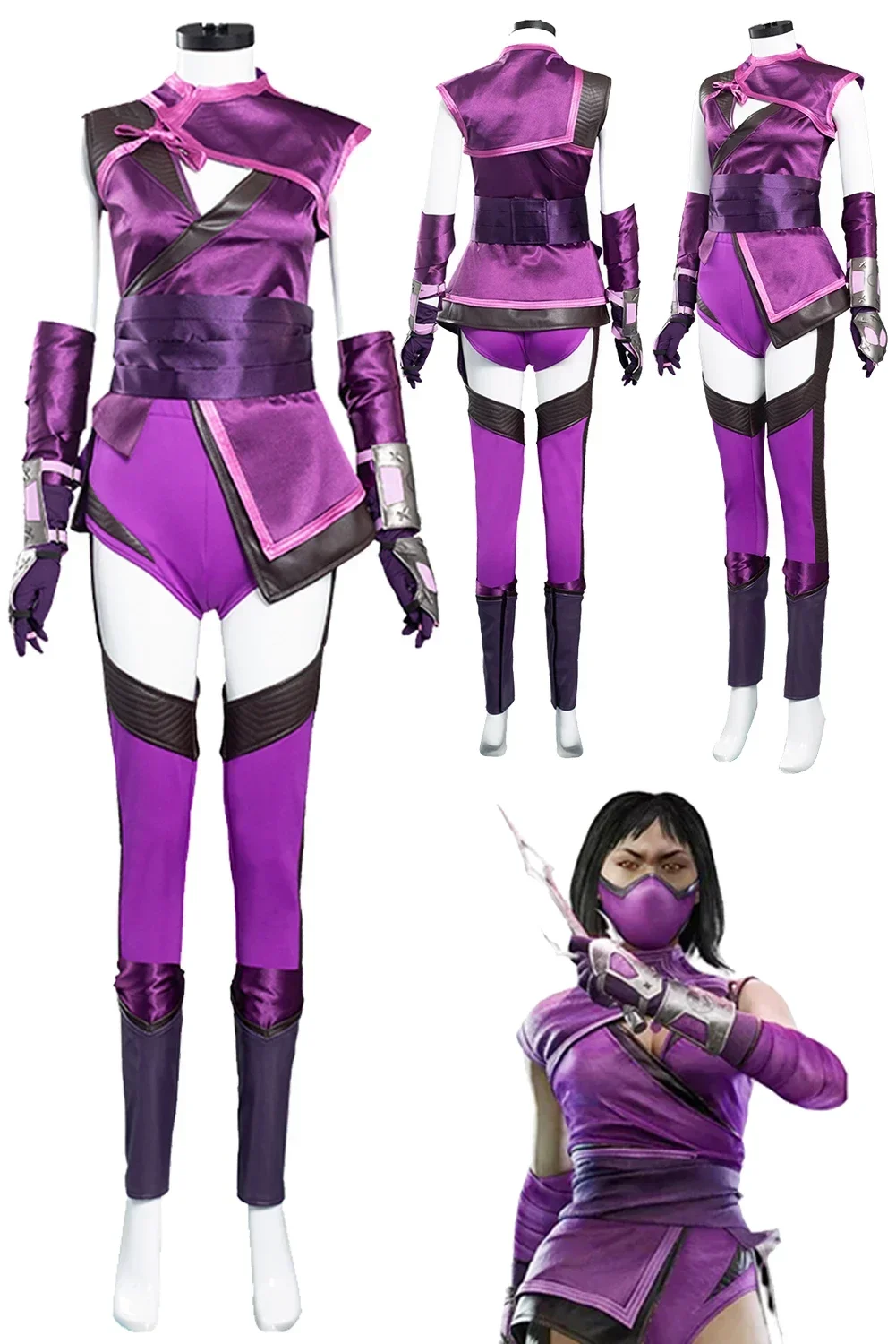 Mileena Cosplay Fantasia Game Mortal Kombat Disguise Adult Women