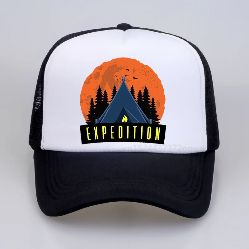 

Summer outdoor Camping men Breathable trucker cap Fashion brand cool Unisex Night Expedition Campfire Camping Baseball cap