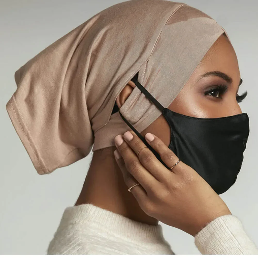 NEW Cotton Under Scarf With Ear Hole Stretch Jersey Inner Hijabs Round Front Under Hijab Caps Female Turban hijabs