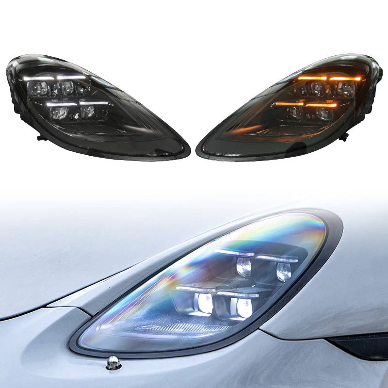 

Suitable forYU GUANG for Porsche Cayman Boxster 981 Headlight LED Head Lights 2012 2015 Year Headlamp Upgrade 4 Lens LED Headlig