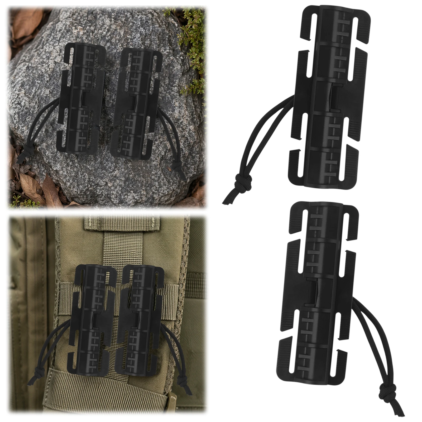 2pcs Plate Carrier Quick Release Buckle Easy Installation Hunting Vest Webbing Adapter for Outdoor Hunting Training
