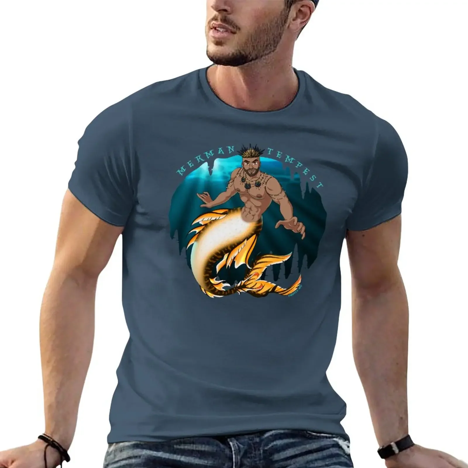 Commission: @merman_tempest T-Shirt funnys anime clothes new edition mens graphic t-shirts