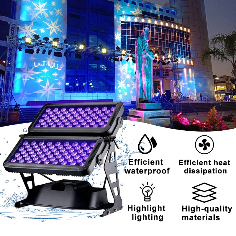 Grace 120 LEDs RGBW 4in1 مصابيح LED ملونة عالية الطاقة مقاومة للماء للمدينة