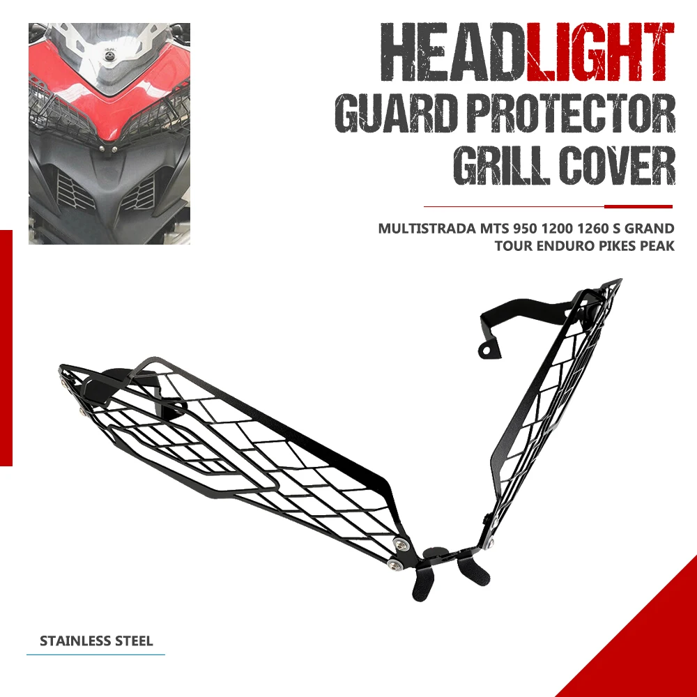 

Headlight Protector Head Lights Grille Guard Cover For DUCATI MULTISTRADA MTS 950 1200 1260 S GRAND TOUR ENDURO PIKES PEAK