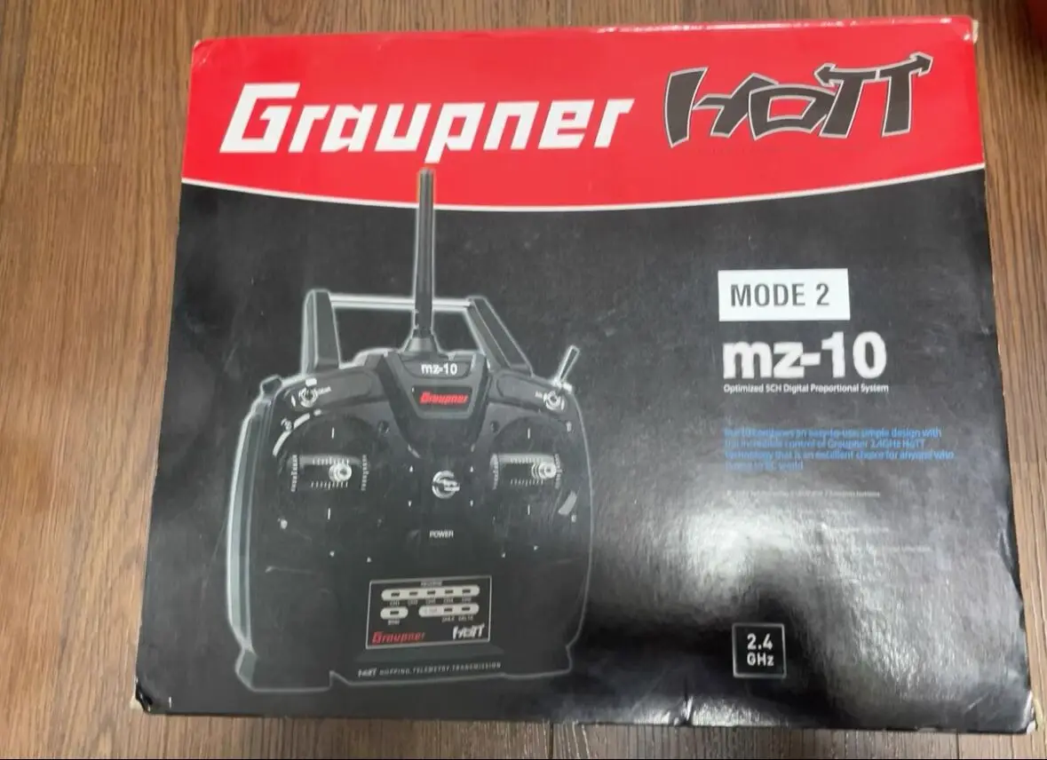 GRAUPNER German genuine product MZ-10 WITH GR-12L HOTT REMOTE CONTROL 5 channel remote control MZ10+GR12L transmitter receiver