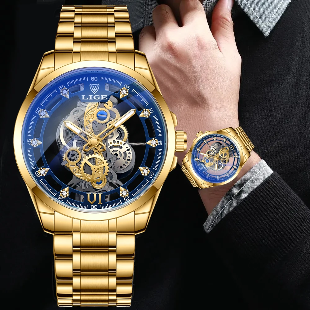 LIGE-reloj analógico de cuarzo 