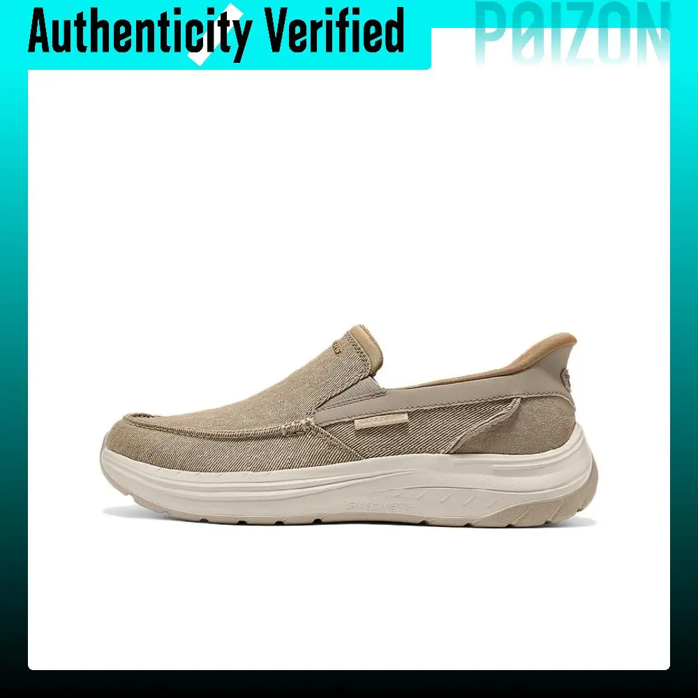 Zapatos casuales Skechers para hombre, color taupe, modelo 205709-TPE.
