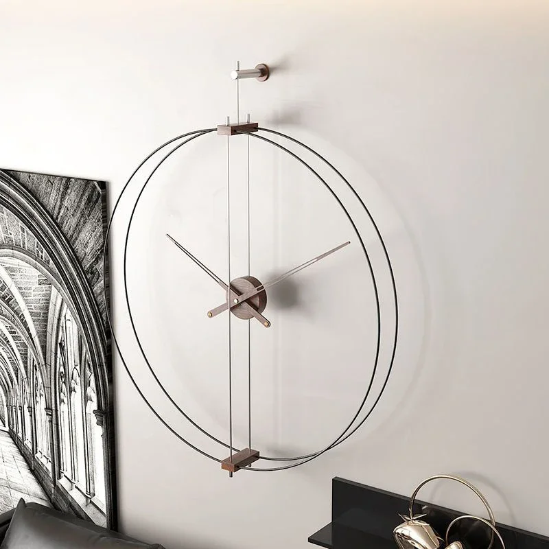 Nordic Spanish Wall Clock Modern Living Room Large Wall Clocks Bedroom Silent Movement Clock Luxury Decorative Quartz Clocks