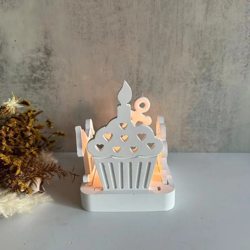 케이크 트로이 촛대 몰드 앵커 트로이 촛대, 4 홀 캔들 거치대 석고 시멘트 몰드, DIY 아로마 캔들 태블릿 송진 몰드 