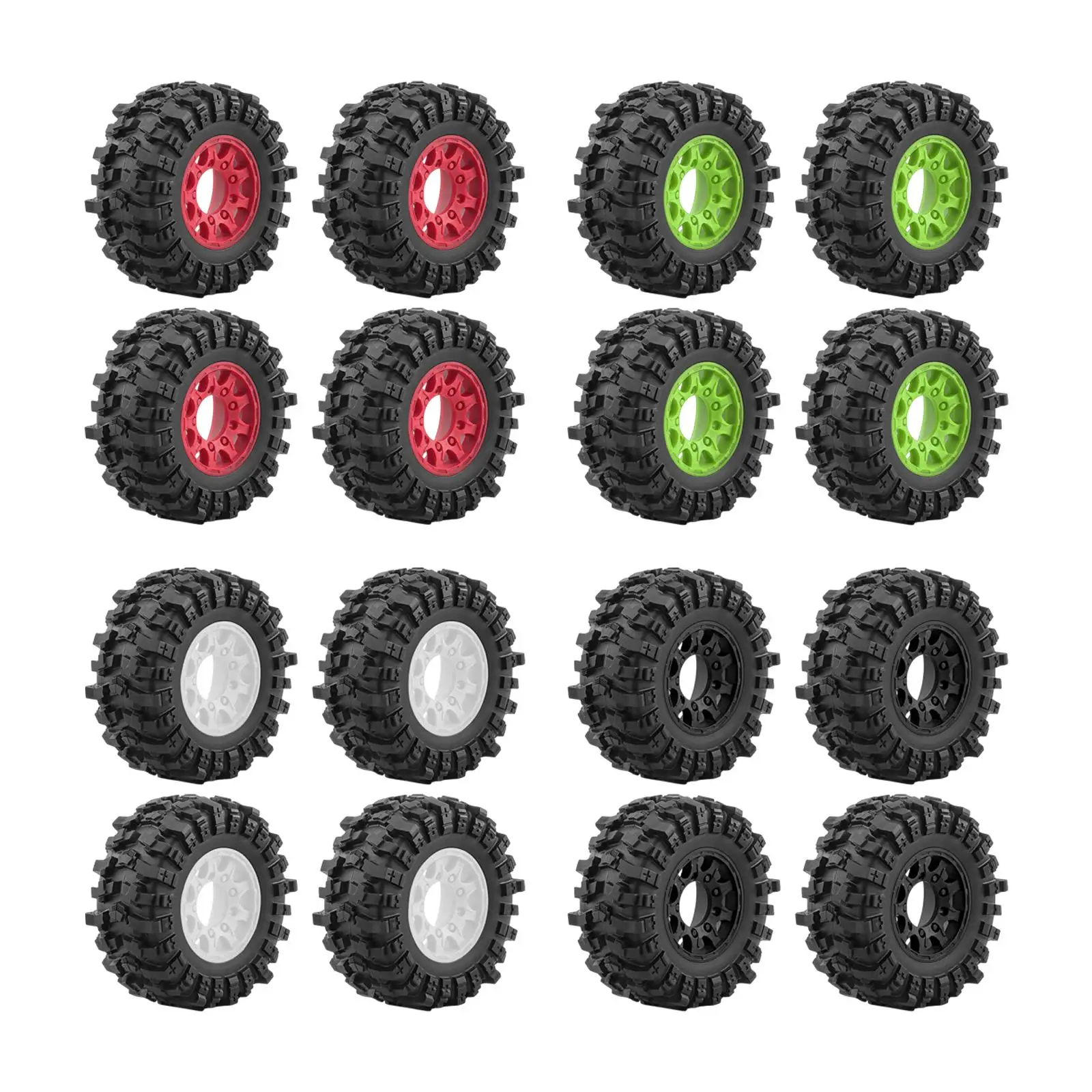 4Pcs Spare Replacement 12mm, 14mm, 17mm Adapter Included RC Wheel and Tire Sturdy DIY Accessory for 1:10 Senton Slash