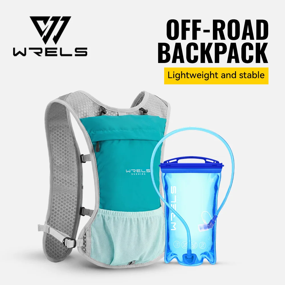 WRELS Running Vest Lightweight Hydration Vest with Water Bladder Hydration Backpack for Marathon Trail Cycling Hiking Jogging