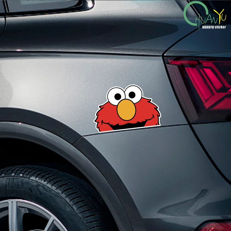 3D Funny Elmo Peeking Cartoon Car Sticker Window Car Truck Vinyl Decal Laptop Car Motorcycle Products