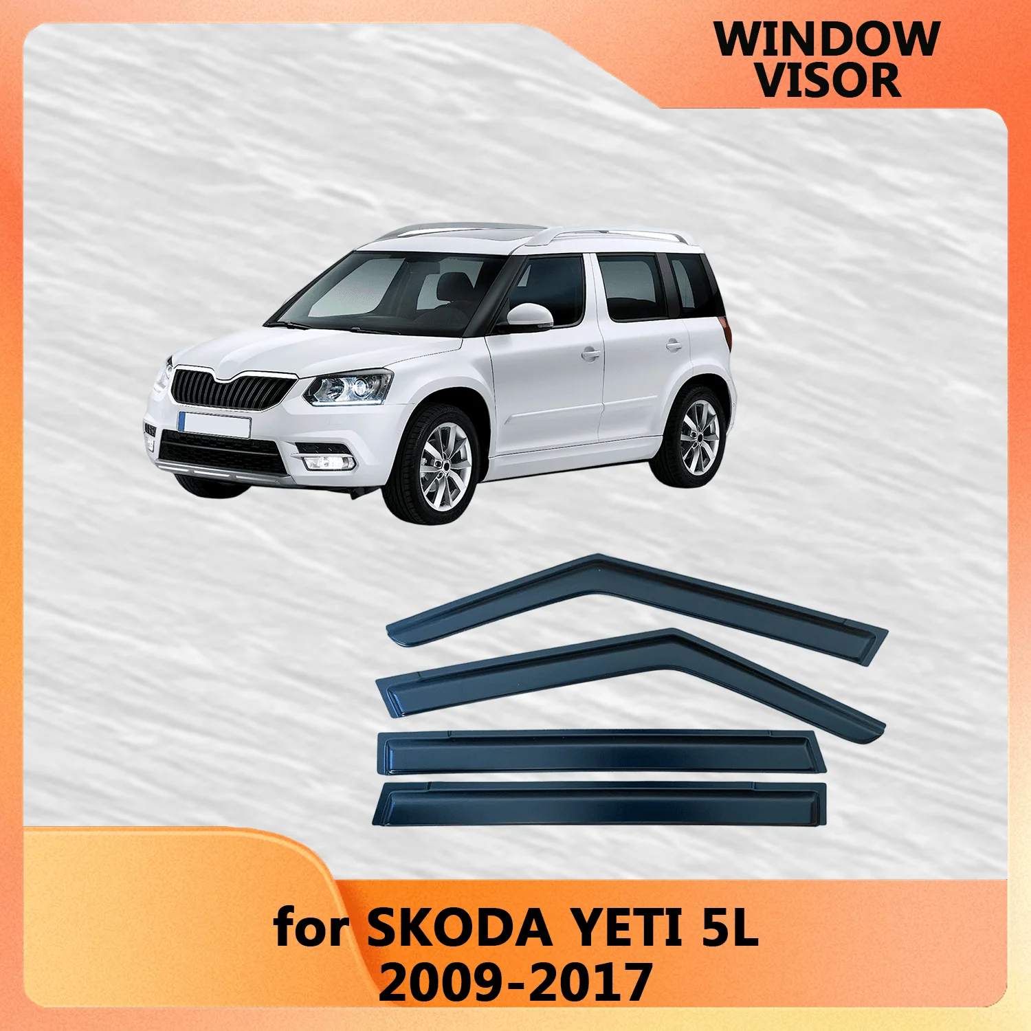 

Оконный козырек для Skoda YETI 5L 2009 2010 2011 2012 2013 2014 2015 2016 2017, ветрозащитные дефлекторы, защита от дождя, дверной козырек, вентиляционные шторы