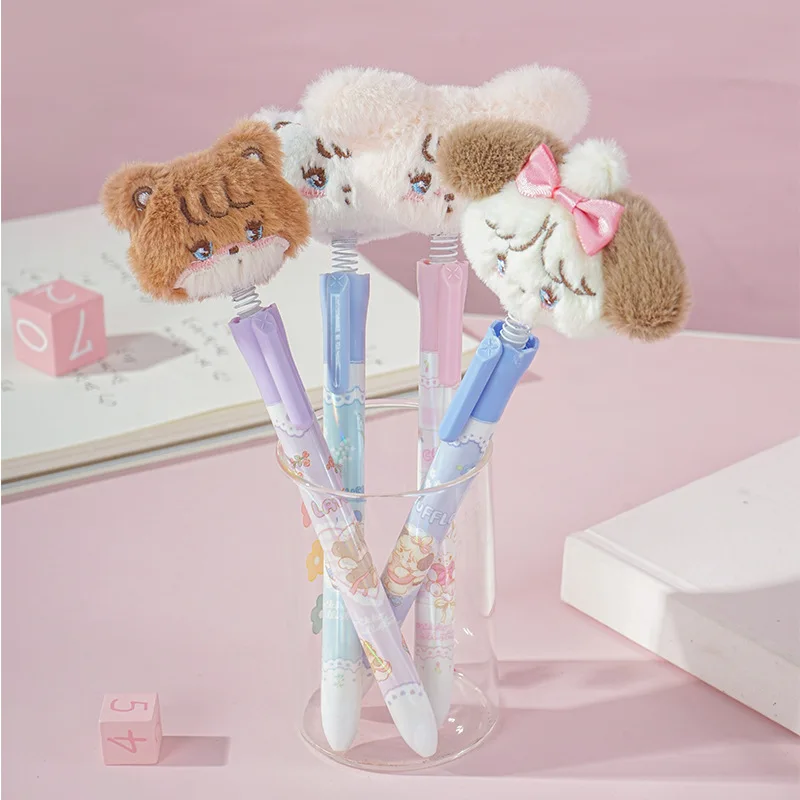 Kawaii Sway Mikko Press A Gel Pen Cartoon Animation Latte Cammy Decoration Cute Student Stationery Girl Pretty Originality Gif