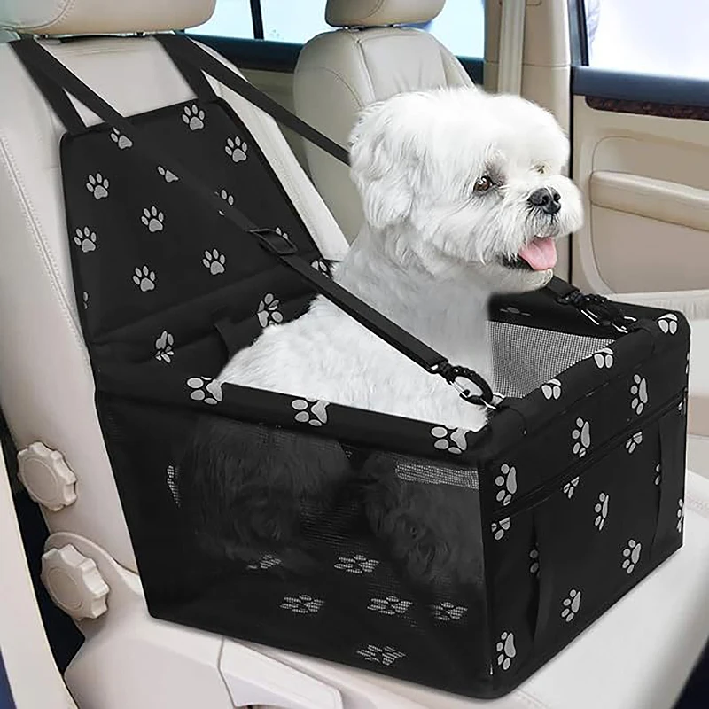 Dog Car Seat Cover Folding Hammock Puppy Booster Seat Basket For Small Medium Large Dogs Stable Foldable Travel Pet Dog Car Seat