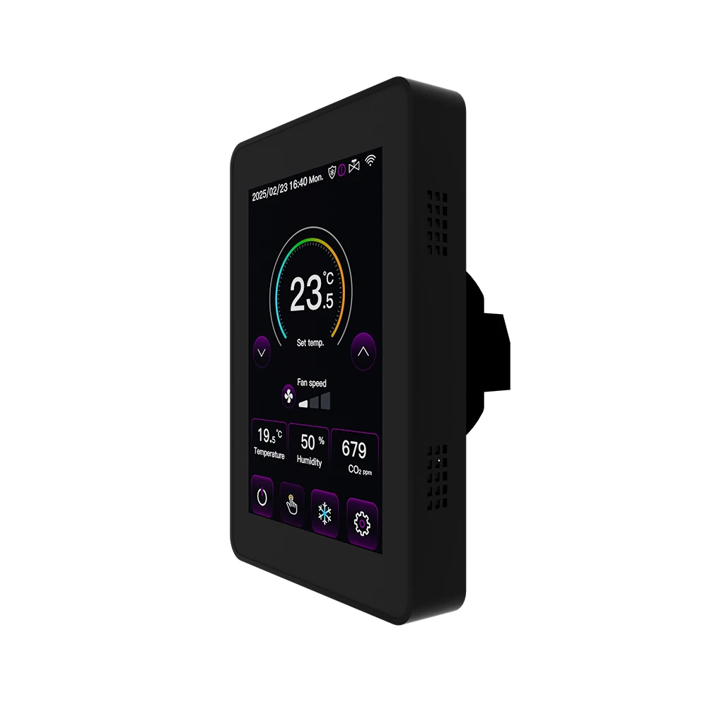 LCD Color Screen Thermostat for 2 Pipes 4 Pipes air Conditioner with CO2 Sensors Modbus WIFI Smart HVAC Controller