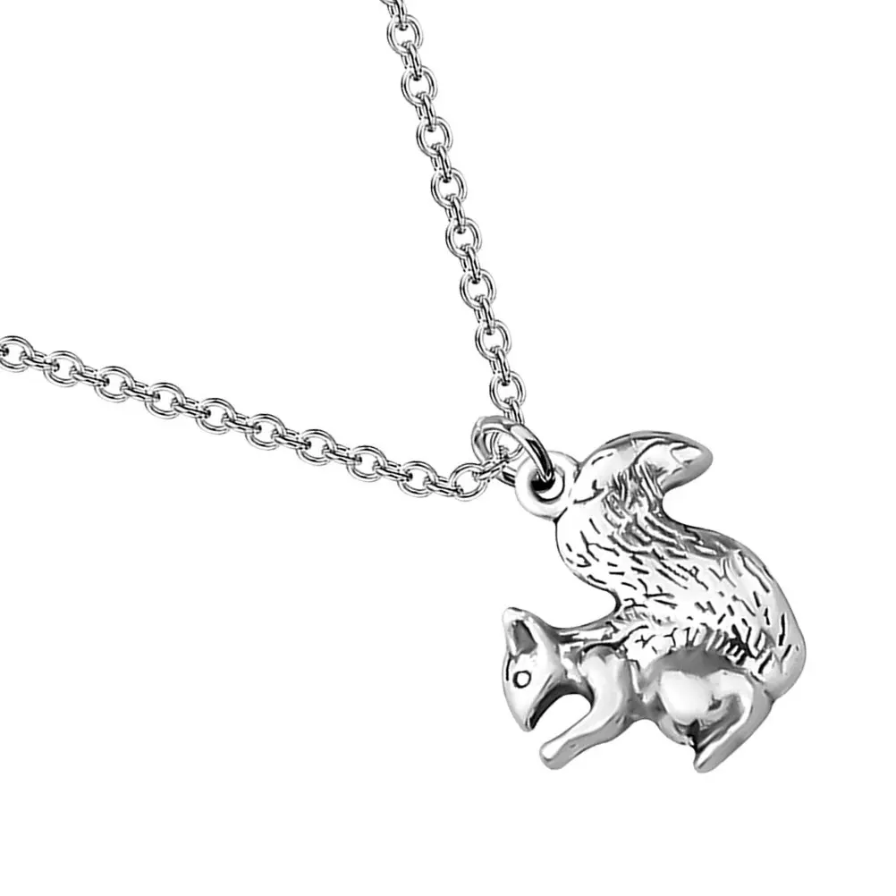1Pcs Squirrel Necklace Fashionable Pendant Necklace Women Neck Chain Elegant Clavicle Jewelry Valentine's Day Gift Party Holiday