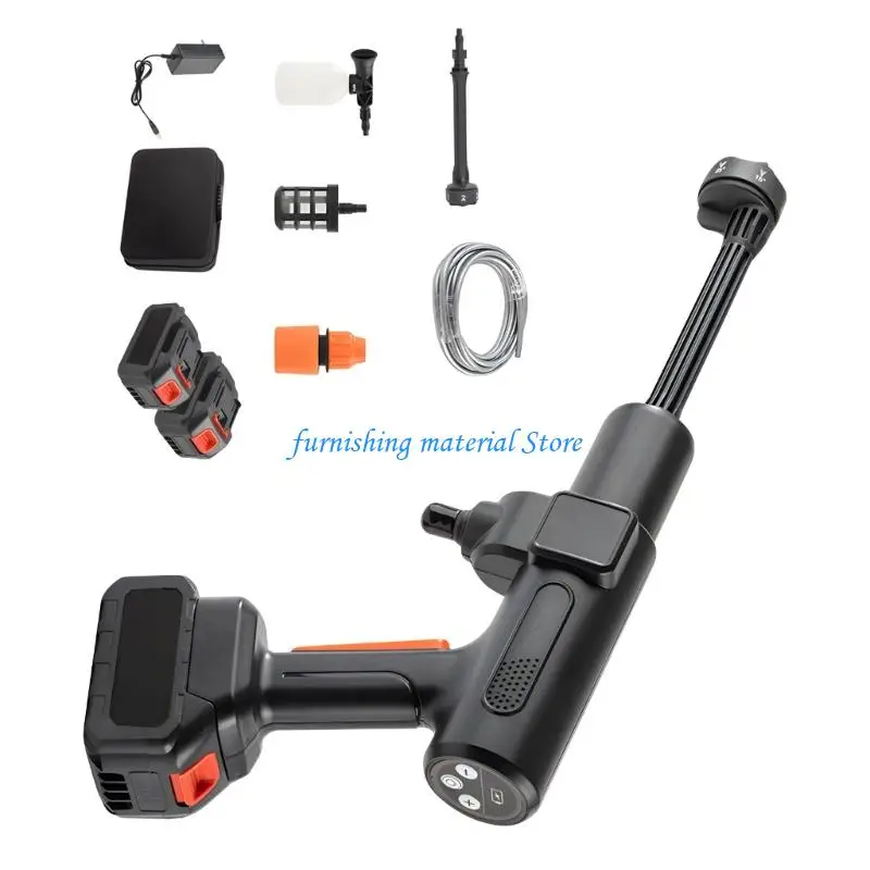 

Y5GD Brushless High Pressure Cleaner Including 2 Batteries And Power Unit For Car Home Cleaning