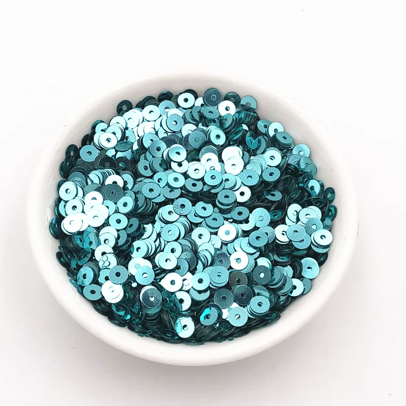Lentejuelas redondas de 5g/4mm para manualidades, Costura con purpurina, decoración artesanal, confeti, accesorios de lentejuelas