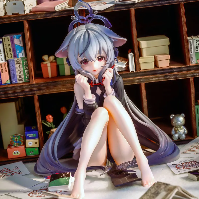 Blue Archive Anime Action Figure - Classic Girls Sitting Posture Model Statue Fashionable Desk Decoration Toy