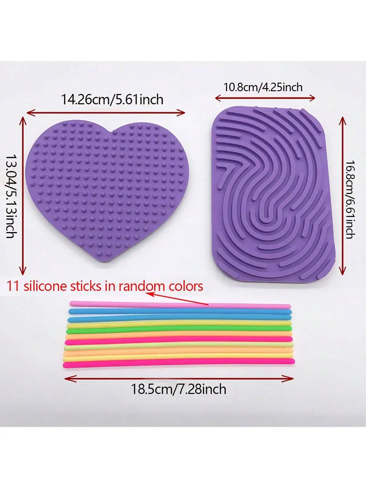 Planche d'Activités Sensorielles en Silicone, Jouet Fidget pour Calmer, Souligné, Anlande, TDAH & m.com, 1 Ensemble