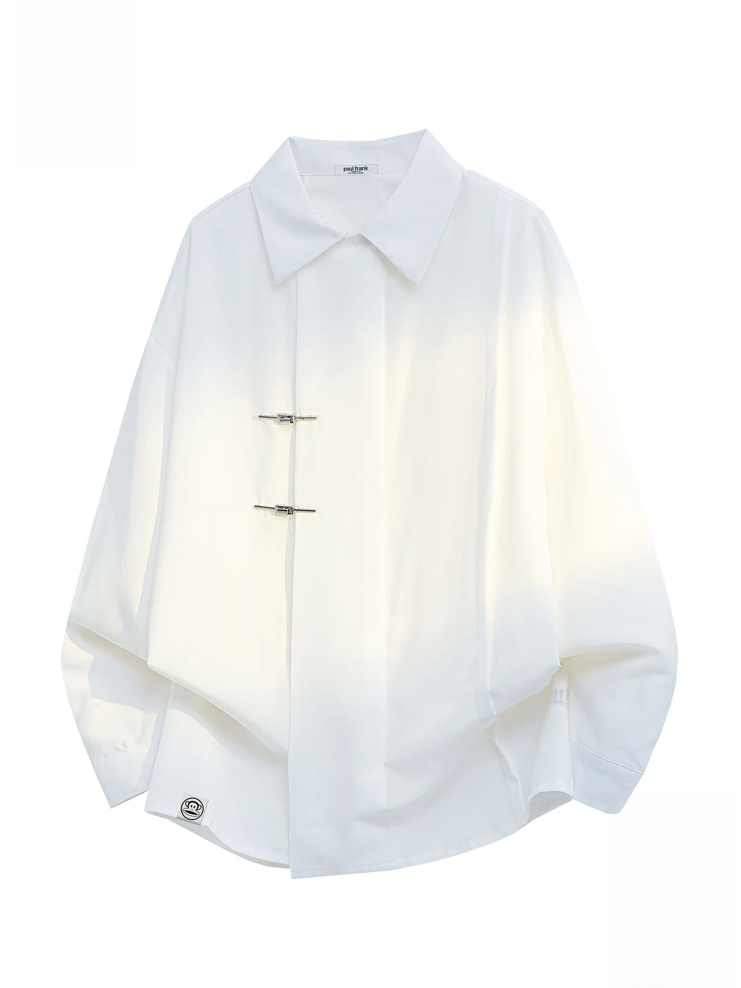 

Мужская модная базовая рубашка Paul Frank с длинным рукавом, свободного кроя, летняя, из тонкого полиэстера, с отложным воротником, молодежный тренд